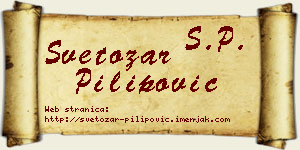 Svetozar Pilipović vizit kartica
